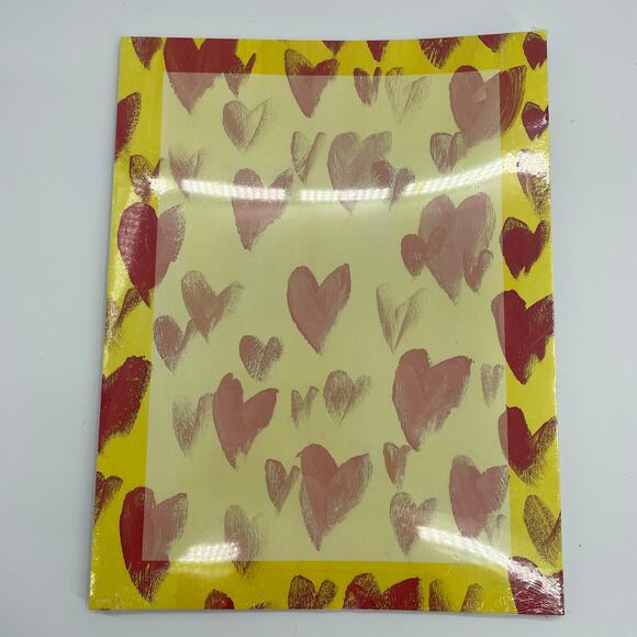 KINKO's Stationery Painted Hearts 25 Sheet Pack (Pack of 3 - 75 Sheets Total) - Picture 1 of 2